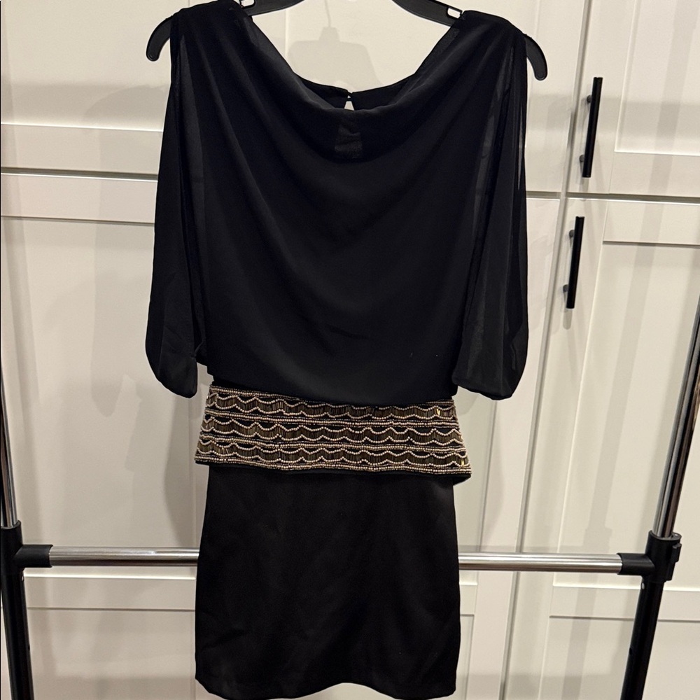 Elegant Black and Gold Women's dress